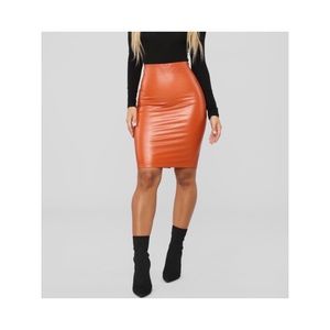 Simply Exquisite Faux Leather Skirt